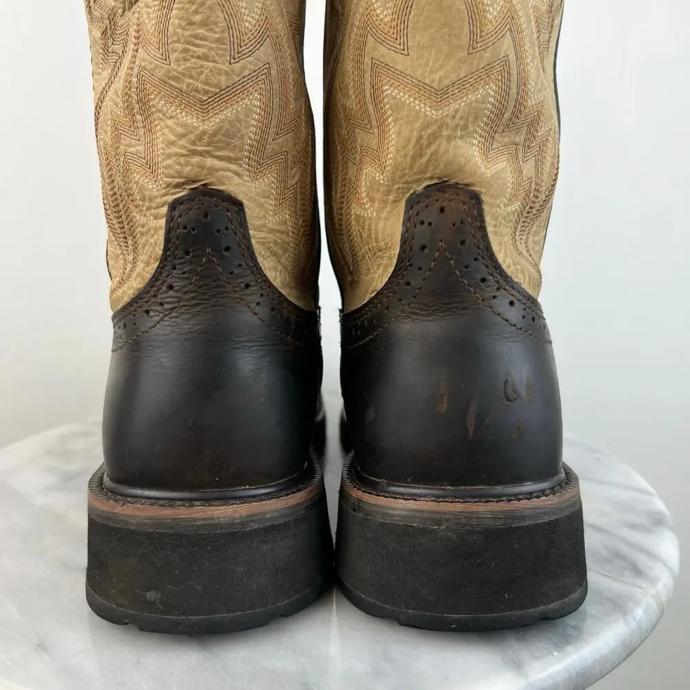 Men's WOLVERINE Rancher Western Style Leather Work Cowboy Boots W08658 (Sz 10M)